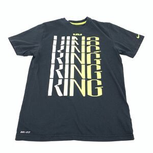Nike Dri Fit King Short Sleeve T-Shirt Size Medium Adult Mens Black Green M